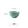 [Verde Buen Humor] Cuenco de cerámica retro de estilo japonés, cuenco de fideos esmaltado, cuenco de arroz, plato doméstico, cuenco de sopa