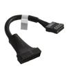 Cabo Adaptador USB 2.0 9 pinos macho para USB 3.0 20 pinos fêmea, cabo extensor macho para fêmea