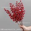 Planta de Acebo Artificial con Frutos Rojos para Decoración de Arreglos Florales en Sala de Estar del Hogar Adorno de Planta de Mesa para Año Nuevo