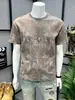 Nueva Camiseta de Verano de Manga Corta para Hombre 2026, Estampado Floral Delgado, Bloques de Color a la Moda, Top Suelto Versátil de Manga Media con Cuello Redondo