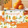 WW137 Fruta Naranja Piña Naranja Otoño Wenchuang Decoración Bloc de Notas Material Papel Papel de Fondo para Álbum de Recortes
