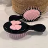 Peine Lindo con Lazo Portátil Mini Plegable Peine con Cojín de Aire Peine Masajeador con Bolsa de Aire