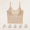 Mousse de Terciopelo Invisible Sin Costuras Fina Camisola de Terciopelo con Almohadilla Integrada Estilo Fino Reafirmante Cómodo Soporte Cálido Ropa Interior Chaleco para Mujer