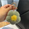 Amuletos para Bolsos Pequeños de Piel de Visón Genuino al por Mayor, Colgantes de Llavero de Peluche de Lujo de Gama Alta para Coche, Regalos Creativos