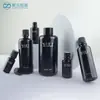 Cosméticos 200ml Botella Cilíndrica de Vidrio Negro de Gran Capacidad Set Botella de Loción Mini de 15ml Botella de Aceite Esencial En Stock