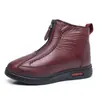 Sapatos de Algodão da Mamãe para Mulheres, Inverno 2026, Forrados com Lã, Sola Plana, Antiderrapantes, Botas Curtas para Idosos, Botas Quentes da Moda para Pessoas de Meia-Idade e Idosos