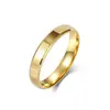 Anillo de Acero de Titanio Anillo Simple Neutro Brillante Borde Biselado Doble Arco Interior Pulido a Mano Joyería de Mano de Alta Calidad que No se Desvanece