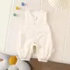 Nuevo Mono de Bebé para Primavera y Otoño, Peto Estilo Coreano de Doble Capa Súper Lindo, Body Versátil de Color Sólido, Ropa para Exteriores