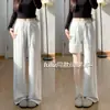 Pantalones de Chándal para Mujer Off-White Estilo Lulu para Otoño e Invierno, Forrados de Polar, Petite, Casual, Holgados, Pierna Recta, Versión Estrecha, Joggers de Pierna Ancha