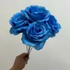 5 Rosas Artificiais Anna Rose para Decoração de Casamento, Flores Artificiais para Arranjos de Casamento, Paisagismo em Cascata de Rosas, Arte Floral e Arranjos de Flores