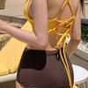 Traje de Baño Nuevo 2024 Dividido de Cintura Alta para Mujer Cubre Vientre Adelgazante Vacaciones en la Playa Aguas Termales Ropa de Baño para Mujer Venta al Mayoreo de Fábrica