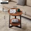 Mesa de Centro para Sala de Estar de Apartamento Pequeno de Fábrica Cuidadosamente Selecionada Simples Moderna para Casa Redonda de Camada Dupla Mesa Lateral Pequena para Sofá de B&B