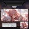 Mouse Pad de Raposa de Nove Caudas Grande Masculino E-Sports Jogo Beleza Anime Secundário Teclado de Computador Abstinência Mesa Pad