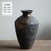 Vaso Cerâmico Zen Retrô Jingdezhen Arranjo de Flores Decorações Florais Hidropônicas Sala de Estar Doméstica Cerâmica Grossa Enfeites Artesanais