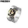 R0442-NK04 joyería al por mayor de comercio exterior personalidad punk calavera europea y americana anillo de acero de titanio para hombre