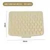 Tapete de Drenagem de Silicone com Inclinação para Bancada Cozinha Anti-Escaldante Isolamento Térmico Suporte para Panelas Tapete Espesso para Bancada Base Fixa Antiderrapante para Tábua de Corte