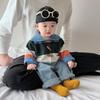 Ropa Coreana para Niños y Niñas, Suéteres Retro con Bloques de Color, Outfits de Primavera y Otoño 2026, Cardigan Clásico de Punto Moderno y Elegante para Bebés