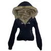 Sudadera con capucha y cremallera de estilo INS transfronterizo con cuello de pelo personalizado 2027 Otoño/Invierno Sudadera Chaqueta de Moda Retro para Mujer Venta al por Mayor