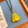 Caperucita Roja Libro Explosiones Maitreya Buda Arenas Colgante de Oro 2024 Nuevo Método Antiguo Industria Pesada Punto Diamante Flash Pequeño Collar de Buda Dorado