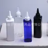 Botella cuadrada transparente de 250 ml con tapón de punta, botella de aceite de punta marrón, botella de medicina líquida, botella de pegamento de punta, botella de pasta de color, botella de fragancia