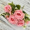 Mei Yue 7 cabeça 5 rosa flor artificial decoração casa paisagismo flor artificial cenário de casamento rosa