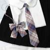Corbata jk estilo japonés para mujer verano estilo preppy camisa corbata de moño accesorios de moño artículo pequeño estudiante a cuadros corbata dk para hombre