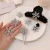 Horquilla de metal de copo de nieve grande para mujer, pinza pequeña, pinza de pico de pato, pinza para flequillo de la frente, horquilla, accesorios para el cabello, tocado, alto sentido