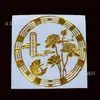 Cartão Dourado do Deus da Riqueza de Cinco Vias Portátil para Celular com Folha de Ouro Metal Lótus Atrator de Fortuna Tesouro da Riqueza Mascote da Sorte que Transforma a Fortuna