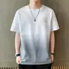 Venta Directa de Fábrica Camiseta de Manga Corta para Hombre, Marca de Moda, Diseño de Verano, Top Holgado Elegante con Degradado, Camiseta de Media Manga