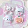 Coelho Rosa Urso Maçã Acessórios de Resina Capa de Celular Papelaria DIY Adesivos Grampo de Cabelo Chaveiro Acessórios para Copo d'Água