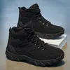Nuevas Botas Todoterreno de Suela Gruesa de Otoño Botas Militares de Caña Alta Zapatos Deportivos de Exterior para Hombre Zapatos Casuales Botas de Senderismo Resistentes al Desgaste Antideslizantes
