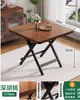 Mesa de jantar dobrável para uso doméstico, mesa pequena, mesa redonda simples, portátil para casas de aluguel, uso externo, adequada para montar barracas e comer