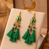 Pendientes Daisy nuevos de 11 colores, pequeños y frescos, con borlas retro, de múltiples capas, de cristal europeo y americano, joyería de moda, lote de 11