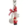 Punto Original Nuevo Cadena Colgante de Teléfono Móvil con Cuentas de Papá Noel Llavero de Árbol de Navidad Colgante de Bolsa de Copo de Nieve