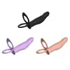 C805 Perlas Anales de Silicona Portátiles y Tapón Anal para Hombres y Mujeres, Juguete Sexual con Anillos de Doble Agujero, Anillo de Bloqueo para el Coito de Pareja