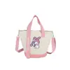 Bolso de Lona Nuevo 2026 Dibujo Animado Lindo Bolso de Hombro de Moda Bolso Cruzado Tipo Cubeta Bolso Sencillo Estampado para Lonchera
