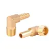 Conector de púas de cobre macizo para mangueras de agua y gas, gas de carbón y natural, accesorio de púas de conexión rápida, codo con rosca externa NPT 1/4