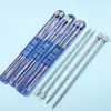 Agujas de Tejer de Acero Inoxidable de 35 cm con Topes para Suéteres y Bufandas, Accesorios de Tejido y Costura para Principiantes, Más Vendidas Transfronterizas