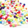 Pelota de Pelo Pequeña de Color Mezclado de Alta Elasticidad para Bricolaje Creativo Hecha a Mano Pelota de Felpa Tamaño Mixto Material de Arte Decoración