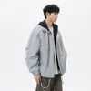 NASA SOBRE Chaqueta estilo japonés de dos piezas falsas para hombre, nueva colección primavera/otoño, chaqueta holgada de talla grande, chaqueta de béisbol