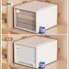 Caixa de armazenamento de plástico tipo gaveta de instalação gratuita, caixa de armazenamento de guarda-roupa doméstico, caixa de armazenamento de roupas combinadas multicamadas, atacado