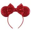 Diadema de Lazo con Lentejuelas para Adultos y Niños Pasador Accesorio para el Cabello Dibujos Animados Minnie Adorno para el Cabello de Fiesta Estilismo Hecho a Mano
