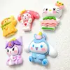 Cartão grande cor sólida três três boneca resina acessórios DIY capa de celular chaveiro pingente mão presilha de cabelo pente atacado