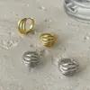 Pendientes de Plata de Ley 925 con Aguja y Concha, Diseño Minimalista, Únicos y Elegantes, Pendientes de Moda Versátiles