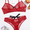 Lingerie plus size europeia e americana de comércio exterior transfronteiriço Estampa de amor Laço Sedução Sexy conjunto 7163