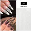 Explosiones Transfronterizas Sexy Encaje Pegatinas para Uñas Impermeables Pegatinas de Arte para Uñas Encaje Blanco y Negro Joyería Ola Punto Adhesivo Pegatinas de Arte para Uñas