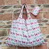 Bolsa de Compras Grande Impresa Lista de Fábrica Bolsa de Nylon Impermeable Bolsa Ecológica Bolsa para la Compra de Comestibles Bolso de Mano Bolsa Plegable