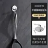 Gancho único de acero inoxidable 304 horneado sin clavos transfronterizo, gancho simple autoadhesivo, gancho de almacenamiento para cocina y baño