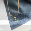 Collar de Acero de Titanio con Letra Inglesa Todo Fósforo de Nicho para Mujer Cadena de Clavícula a la Moda Accesorio Sencillo de Alta Gama Transfronterizo Europeo y Americano