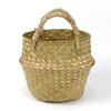 Cesta de Vime de Algas Marinhas Escandinava Ins Cesta de Flores Dobrável Cesta de Armazenamento Binaural Armazenamento de Flores Cesta Feita à Mão Vaso de Flores